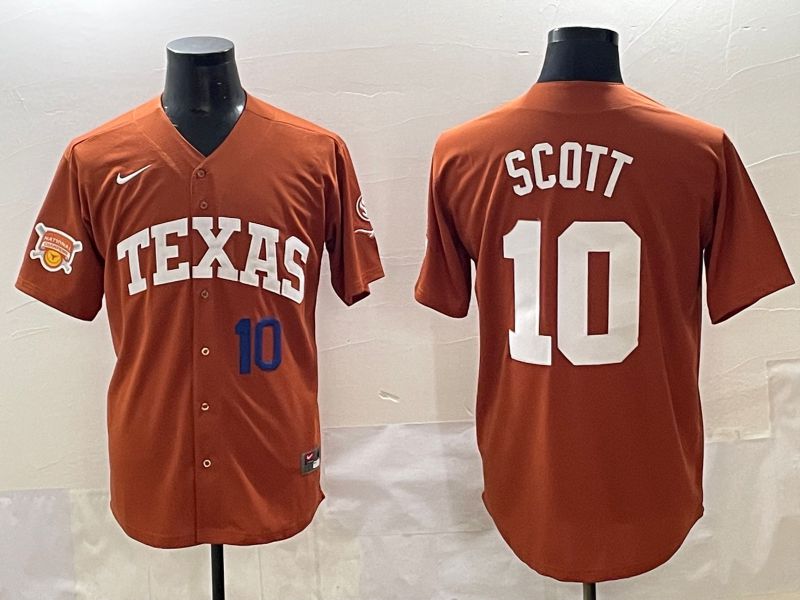 Men Texas Longhorns #10 Scott brown Nike joint Name NCAA 2025 Jersey style 42->ncaa teams->NCAA Jersey